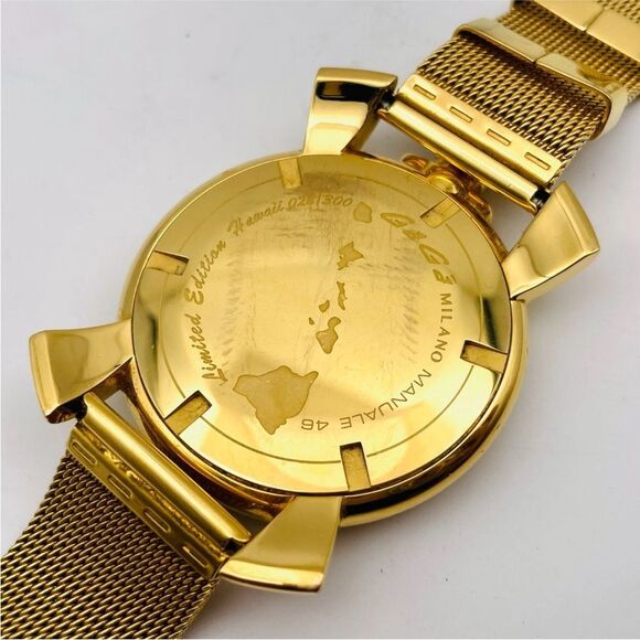 GaGa MILANO Manuale 46 Hawaii Limited Quartz Watch Rare Box & Papers - Picture 10 of 16